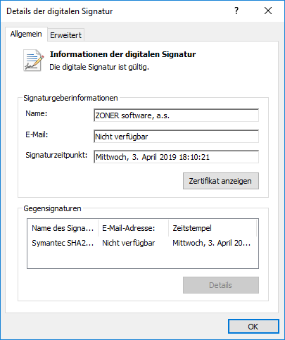 Symantec Code Signing Zertifikat Symantec Code Signing Zertifikat