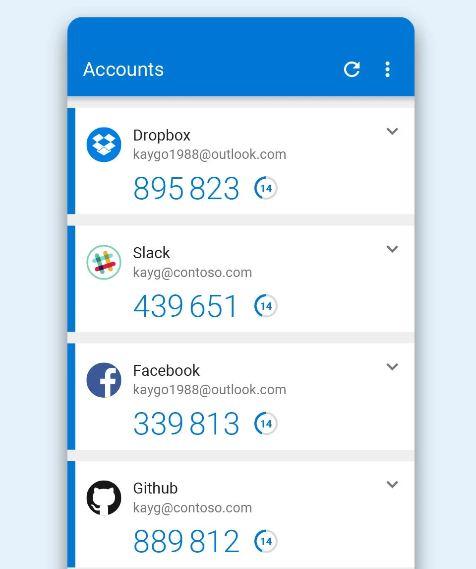 OTP-Codes im Microsoft Authenticator